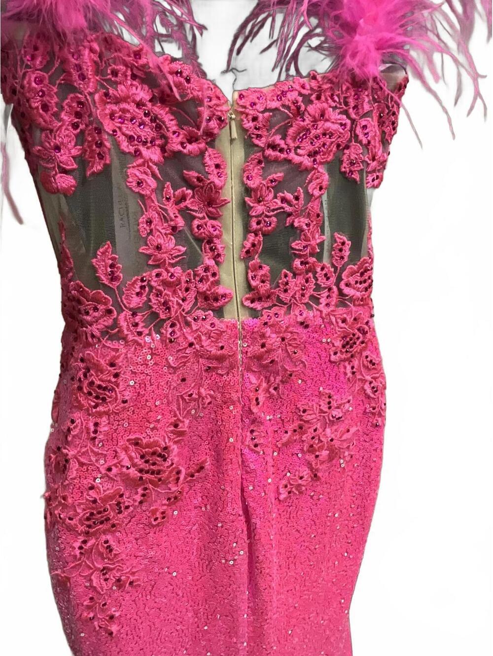 Hot Pink Sequin Prom Pageant Formal Dress NWT!! - Picture 6 of 7